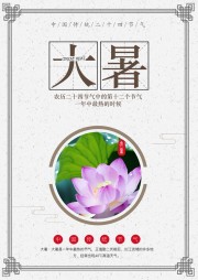中国风大暑节气海报