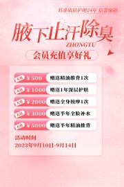 简约腋下止汗除臭医美宣传海报