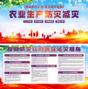 农业生产防灾减灾宣传栏图片模板