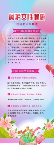 妇科知识女性健康展架