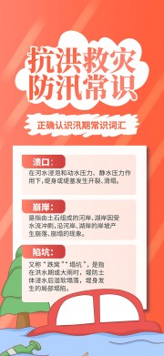 抗洪救灾防汛常识海报