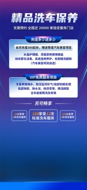 精品洗车保养海报