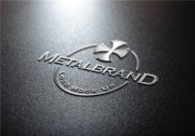 金属质感标识LOGO样机图片素材