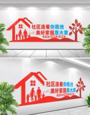 和谐社区文明家园文化墙