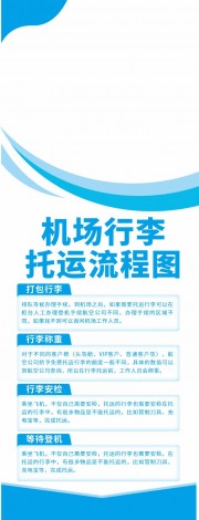 机场行李托运宣传展架图片素材