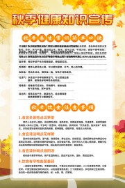 秋季健康知识海报