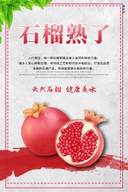石榴熟了水果海报图片