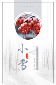 小雪节气海报图片素材