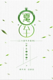 简约夏至节气海报