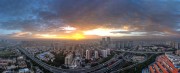 城市日出风光全景图