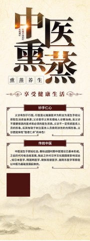 中医熏蒸养生展架