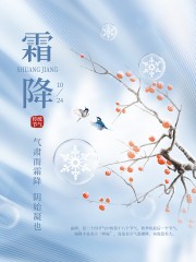霜降二十四节气宣传海报图片