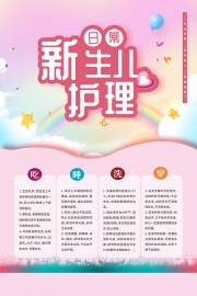 新生儿护理海报图片素材