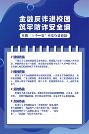 校园金融反诈安全科普海报图片