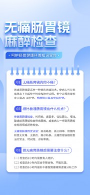 无痛肠胃镜麻醉检查宣传海报图片