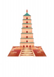 塔楼插画图片