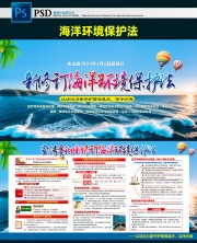新海洋环境保护法宣传展板