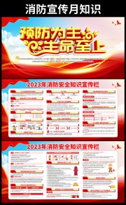 消防宣传月知识展板