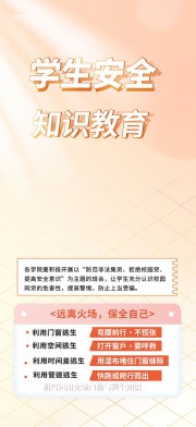 学生安全教育知识宣传海报图片