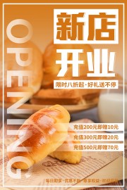 蛋糕烘焙新店开业海报图片素材