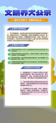 文明养犬公示宣传展架图片素材