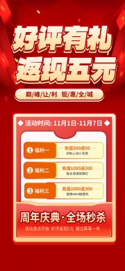 好评返现图片卡