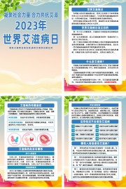 世界艾滋病日宣传挂图图片