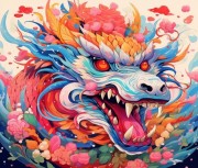 彩绘龙图片素材