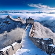 长城雪景风光图片