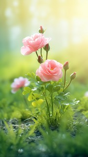 粉红小花图片