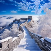 长城雾凇美景图