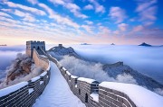冬日里的长城美景图