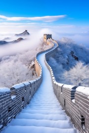 冬天长城雪景美图