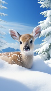 雪中小鹿图片