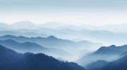 唯美远山风景图片