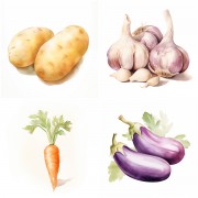 蔬菜水粉画