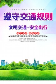 交通文明建设宣传标语海报下载