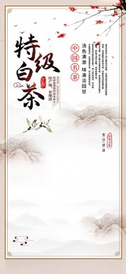 特技白茶茶饮海报图片素材