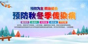 预防秋冬季传染病海报图片素材