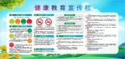 绿色简约健康教育宣传栏
