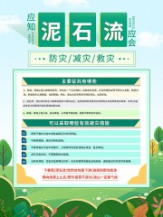 防灾减灾泥石流科普挂图图片素材