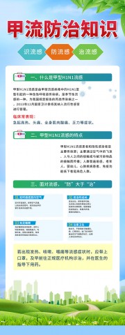 甲流防治知识宣传展板图片