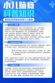 小儿脑瘫科普知识宣传海报图片模板