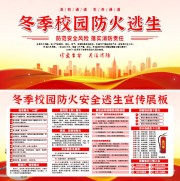冬季消防防火安全宣传栏图片素材