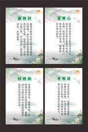 中医四季养生宣传挂图图片