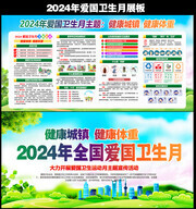 2024年爱国卫生月主题展板