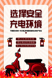 电动车充电安全宣传图片素材