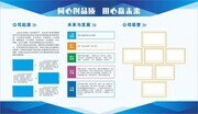 蓝色大气企业文化看板