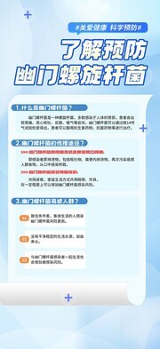 幽门螺杆菌医疗科普宣传图片素材
