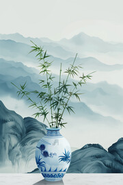水墨风山水画图片